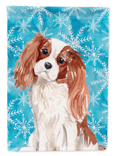 Load image into Gallery viewer, Blenheim Cavalier Spaniel Winter Garden Flag - Outdoor Decorative Yard Flag BB9428GF