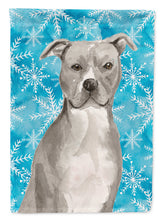 Load image into Gallery viewer, Staffordshire Bull Terrier Winter Garden Flag - Outdoor Decorative Yard Flag BB9430GF