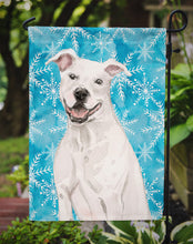 Load image into Gallery viewer, White Staffie Bull Terrier Winter Garden Flag - Outdoor Decorative Yard Flag BB9431GF