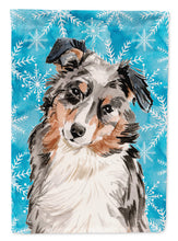 Load image into Gallery viewer, Australian Shepherd Winter Garden Flag - Outdoor Decorative Yard Flag BB9432GF