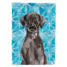 Load image into Gallery viewer, Black Labrador Winter Flag Canvas House Size BB9433CHF