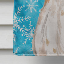 Load image into Gallery viewer, Brittany Spaniel Winter Flag Canvas House Size BB9434CHF