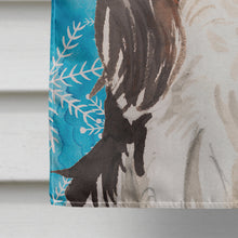 Load image into Gallery viewer, Tricolor Cavalier Spaniel Winter Flag Canvas House Size BB9437CHF