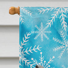 Load image into Gallery viewer, Black and Tan Dachshund Winter Flag Canvas House Size BB9440CHF