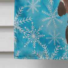 Load image into Gallery viewer, Black and Tan Dachshund Winter Flag Canvas House Size BB9440CHF