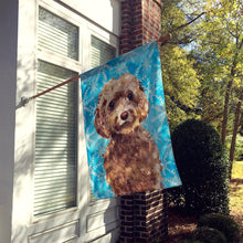 Load image into Gallery viewer, Brown Cockapoo Winter Flag Canvas House Size BB9444CHF