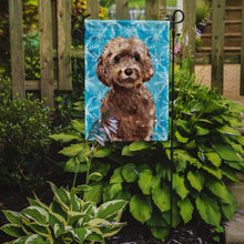 Load image into Gallery viewer, Brown Cockapoo Winter Garden Flag - Outdoor Decorative Yard Flag BB9444GF