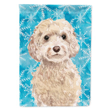 Load image into Gallery viewer, Champagne Cockapoo Winter Flag Canvas House Size BB9445CHF