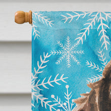 Load image into Gallery viewer, Brown Parti Winter Flag Canvas House Size BB9447CHF