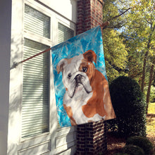 Load image into Gallery viewer, English Bulldog Winter Flag Canvas House Size BB9451CHF