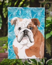 Load image into Gallery viewer, English Bulldog Winter Garden Flag - Outdoor Decorative Yard Flag BB9451GF