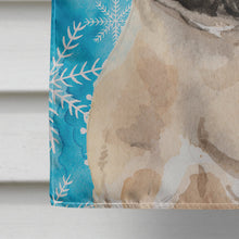 Load image into Gallery viewer, Fawn French Bulldog Winter Flag Canvas House Size BB9452CHF