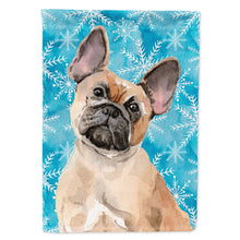 Load image into Gallery viewer, Fawn French Bulldog Winter Flag Canvas House Size BB9452CHF
