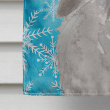 Load image into Gallery viewer, Grey Standard Poodle Winter Flag Canvas House Size BB9455CHF