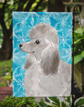 Load image into Gallery viewer, Grey Standard Poodle Winter Garden Flag - Outdoor Decorative Yard Flag BB9455GF