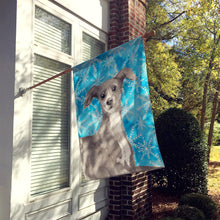 Load image into Gallery viewer, Italian Greyhound Winter Flag Canvas House Size BB9457CHF