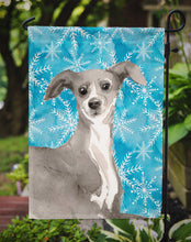 Load image into Gallery viewer, Italian Greyhound Winter Garden Flag - Outdoor Decorative Yard Flag BB9457GF