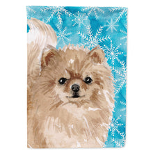 Load image into Gallery viewer, Pomeranian Winter Flag Canvas House Size BB9460CHF