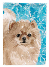 Load image into Gallery viewer, Pomeranian Winter Garden Flag - Outdoor Decorative Yard Flag BB9460GF