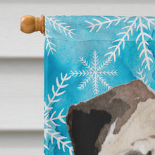 Load image into Gallery viewer, Fawn Pug Winter Flag Canvas House Size BB9461CHF