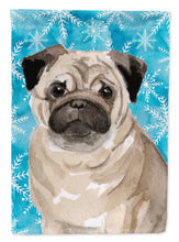 Load image into Gallery viewer, Fawn Pug Winter Garden Flag - Outdoor Decorative Yard Flag BB9461GF