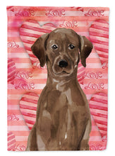 Load image into Gallery viewer, Chocolate Labrador Love Garden Flag - Outdoor Decorative Yard Flag BB9470GF