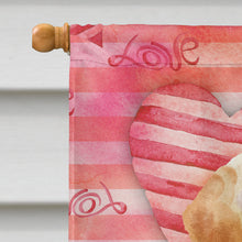 Load image into Gallery viewer, Yellow Labrador Love Flag Canvas House Size BB9471CHF