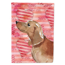 Load image into Gallery viewer, Red Tan Dachshund Love Flag Canvas House Size BB9476CHF
