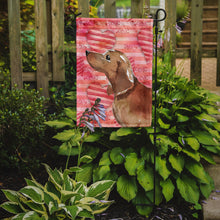 Load image into Gallery viewer, Red Tan Dachshund Love Garden Flag - Outdoor Decorative Yard Flag BB9476GF
