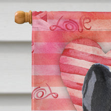 Load image into Gallery viewer, Black White French Bulldog Love Flag Canvas House Size BB9477CHF