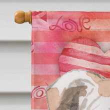 Load image into Gallery viewer, English Bulldog Love Flag Canvas House Size BB9486CHF