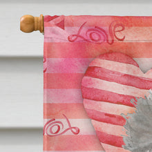 Load image into Gallery viewer, Grey Standard Poodle Love Flag Canvas House Size BB9490CHF