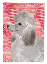 Load image into Gallery viewer, Grey Standard Poodle Love Flag Canvas House Size BB9490CHF