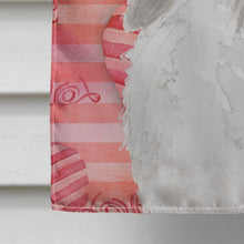 Load image into Gallery viewer, White Standard Poodle Love Flag Canvas House Size BB9491CHF