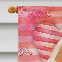 Load image into Gallery viewer, Yellow Labrador #2 Love Flag Canvas House Size BB9493CHF