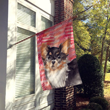 Load image into Gallery viewer, Long Haired Chihuahua Love Flag Canvas House Size BB9494CHF
