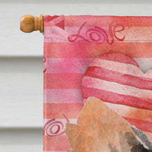 Load image into Gallery viewer, Long Haired Chihuahua Love Flag Canvas House Size BB9494CHF
