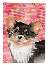 Load image into Gallery viewer, Long Haired Chihuahua Love Garden Flag - Outdoor Decorative Yard Flag BB9494GF