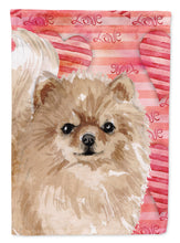 Load image into Gallery viewer, Pomeranian Love Garden Flag - Outdoor Decorative Yard Flag BB9495GF