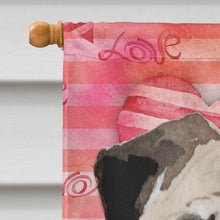 Load image into Gallery viewer, Fawn Pug Love Flag Canvas House Size BB9496CHF