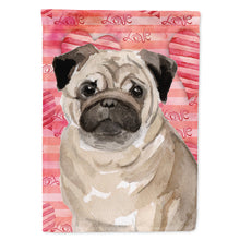 Load image into Gallery viewer, Fawn Pug Love Flag Canvas House Size BB9496CHF