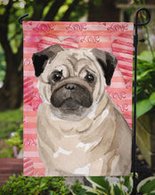 Load image into Gallery viewer, Fawn Pug Love Garden Flag - Outdoor Decorative Yard Flag BB9496GF