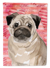 Load image into Gallery viewer, Fawn Pug Love Garden Flag - Outdoor Decorative Yard Flag BB9496GF
