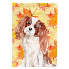 Load image into Gallery viewer, Blenheim Cavalier Spaniel Fall Flag Canvas House Size BB9498CHF