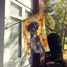 Load image into Gallery viewer, Black Labrador Fall Flag Canvas House Size BB9503CHF