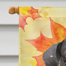 Load image into Gallery viewer, Black Labrador Fall Flag Canvas House Size BB9503CHF