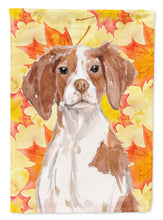 Load image into Gallery viewer, Brittany Spaniel Fall Garden Flag - Outdoor Decorative Yard Flag BB9504GF