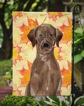 Load image into Gallery viewer, Chocolate Labrador Fall Garden Flag - Outdoor Decorative Yard Flag BB9505GF