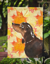 Load image into Gallery viewer, Black and Tan Dachshund Fall Garden Flag - Outdoor Decorative Yard Flag BB9510GF