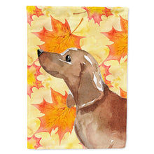 Load image into Gallery viewer, Red Tan Dachshund Fall Flag Canvas House Size BB9511CHF
